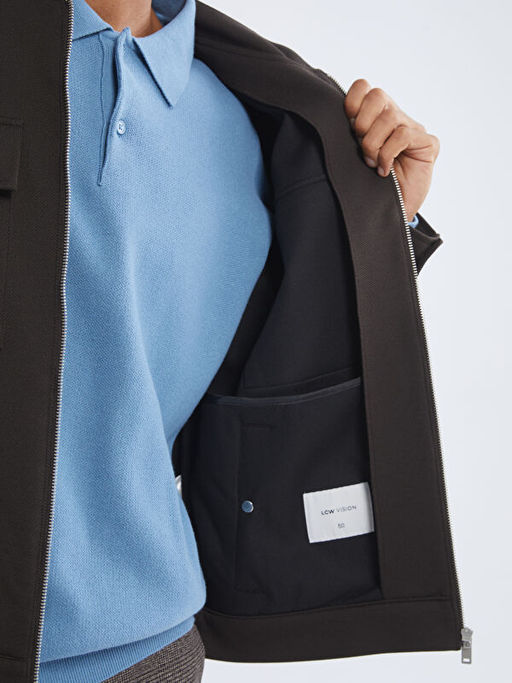 Bomber Yaka Uzun Kollu Erkek Ceket