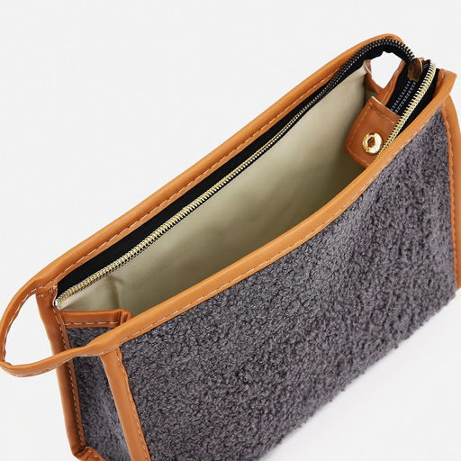 Косметичка на молнии, с подкладкой, цвет серый - Simaland фото 3