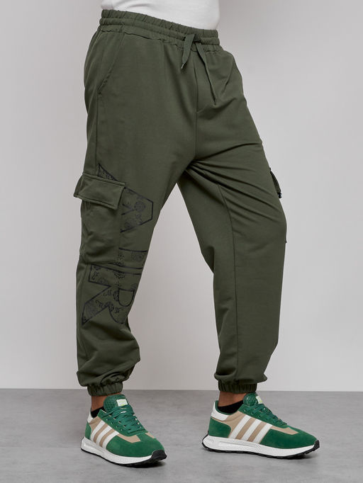 Брюки джоггеры спортивны мужские цвета хаки 12918Kh - Mtforce фото 10