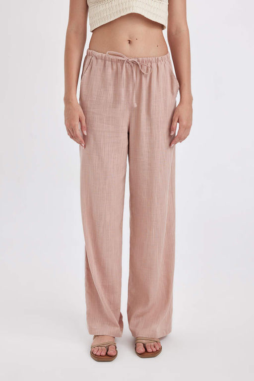 Широкие брюки стандартной длины с нормальной талией и двойными карманами - Defacto фото 3