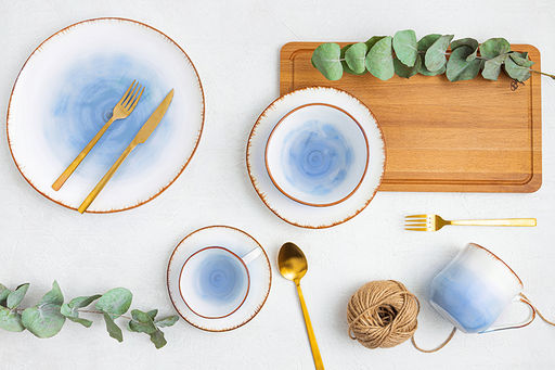 Кружка 250 мл 11,5*9*7 см Кантри небесно-голубая - Elan gallery фото 7