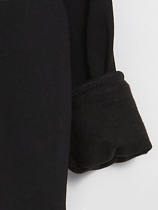 Bask?l? Uzun Kollu Erkek ?ocuk Hoodie