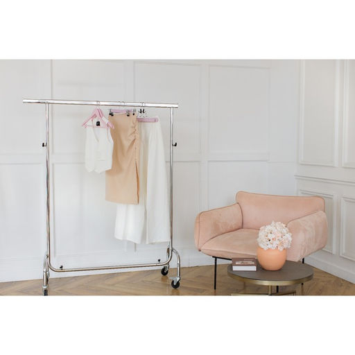 Плечики - вешалки LaDо́m Brillant, 44.5×23×1.2 см, 3 шт., деревянные, широкие плечики, розовые