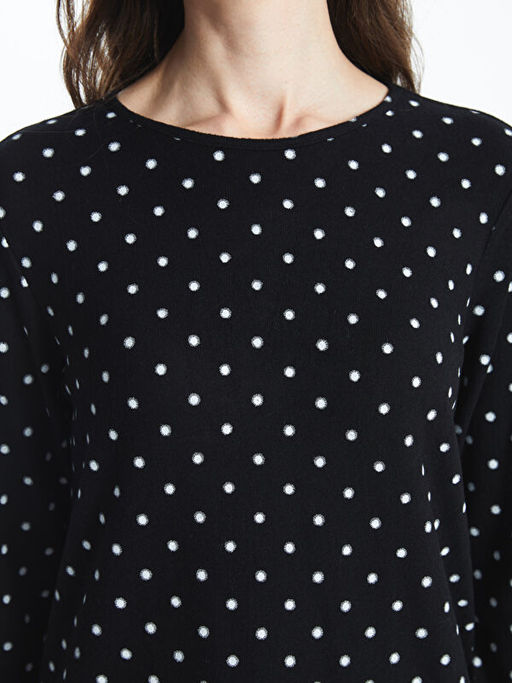 Bisiklet Yaka Desenli Kad?n Bluz