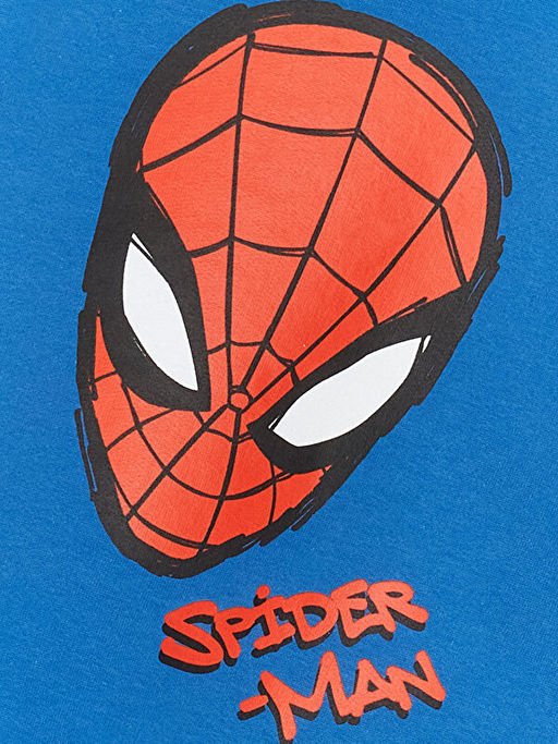 Bisiklet Yaka Uzun Kollu Spiderman Bask?l? Erkek Bebek Sweatshirt - Waikiki фото 3