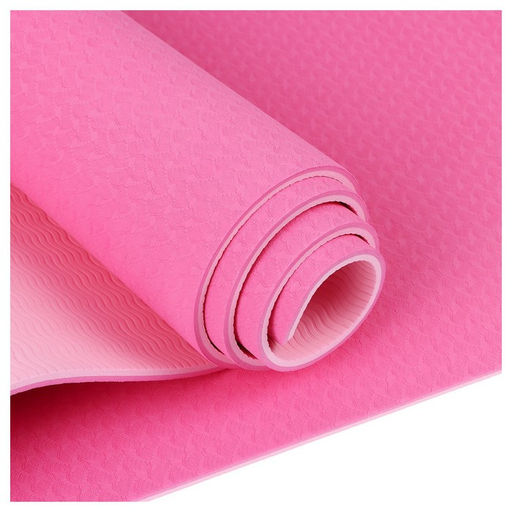 Коврик для йоги Sangh, нескользящий, 183×61×0.6 см, розовый