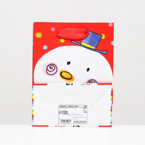 Цена за 12 шт. Пакет ламинированный Снеговичок 11,5 х 14,5 х 6 см - Simaland фото 6