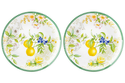 Набор тарелок 2 пр. 16*16*2 см, Лимоны NEW BONE CHINA - Elan gallery фото 4