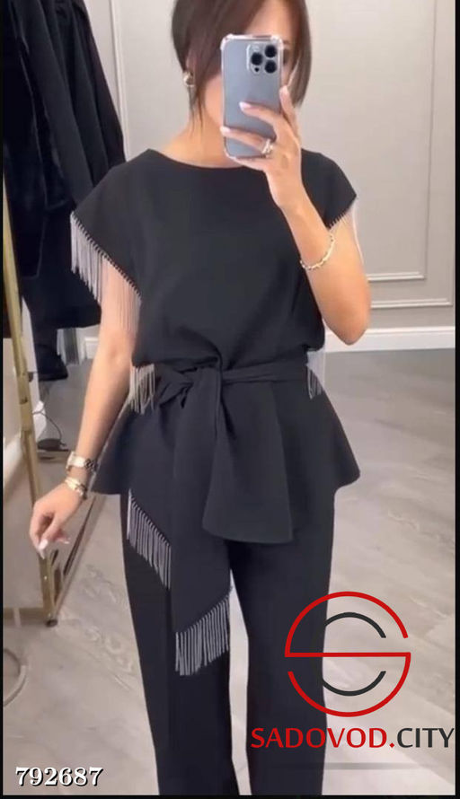 Трендовый женский костюм со стразами - Bruno фото 2