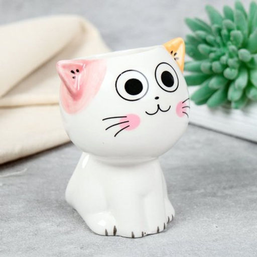 Кашпо 8,2х6,5х10,5 см Коты / WN36 /уп 6/96/ цветное - ГалеонТрейд фото 8