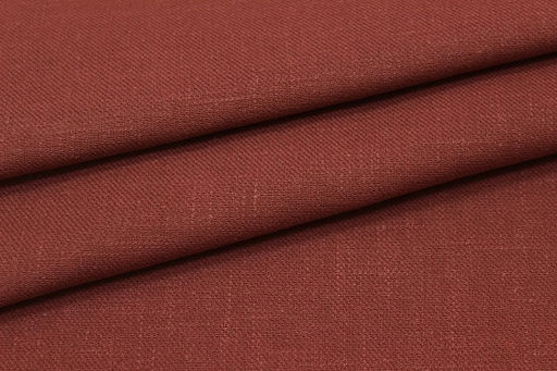 Конопля с хлопком-диагональ цв.Винтажный терракотово-коричневый, СОРТ2, ш.1.4м, конопля-80%, хл-20% - Купава фото 2