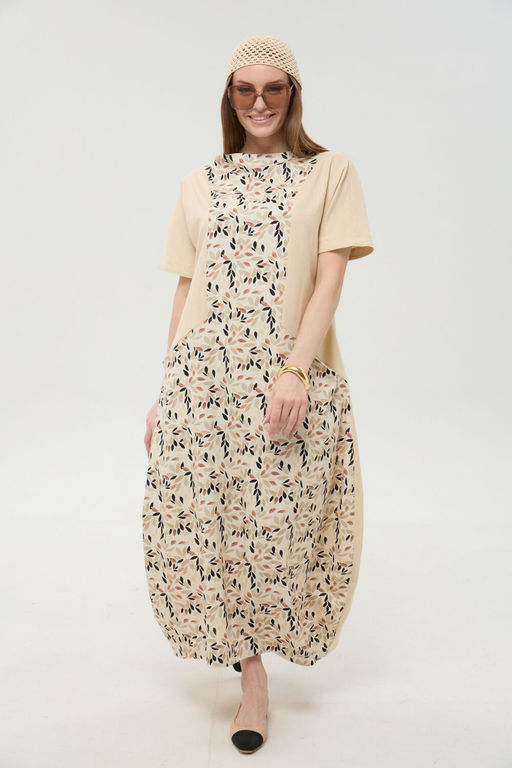 Платье NIKVA н1052-1 песок и песочный мультиколор  фото 6