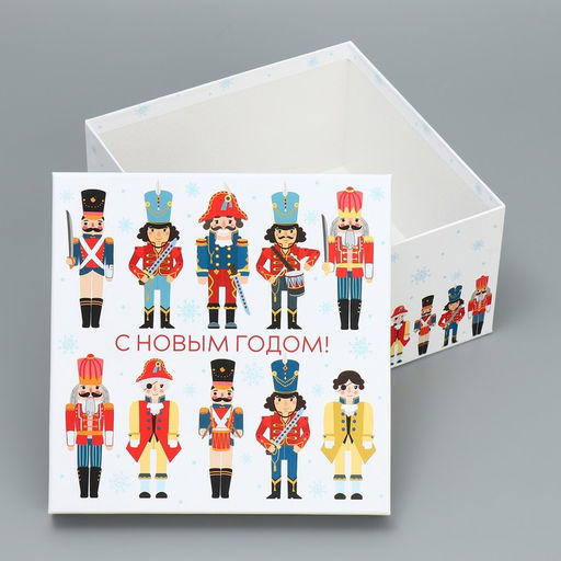Набор новогодних подарочных коробок 10 в 1 «Щелкунчик», 10×10×6 – 28×28×15 см