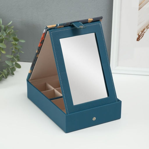 Шкатулка для украшений «Девушка со шпицем», с зеркалом, искусственная кожа, 15×21.5×5.5 см