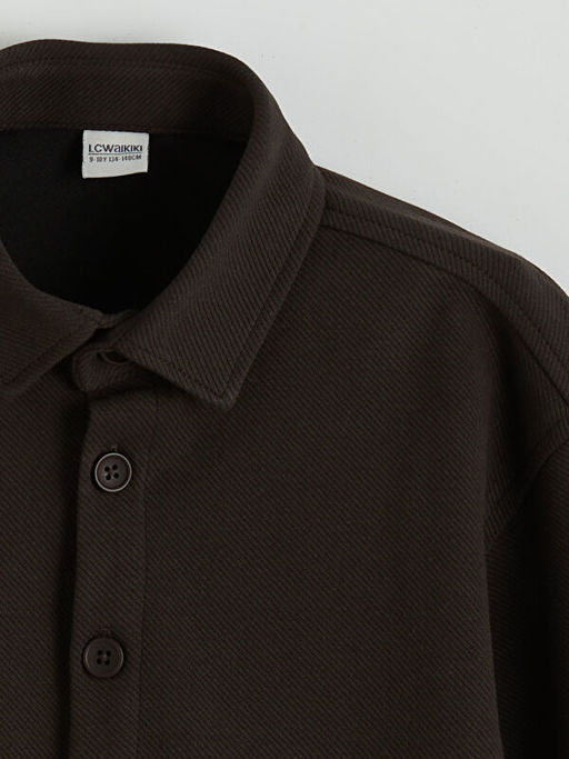 Basic Uzun Kollu Erkek ?ocuk G?mlek