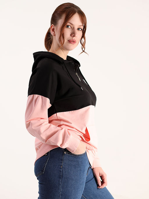 Толстовка с капюшоном больших размеров женская - Almond фото 3