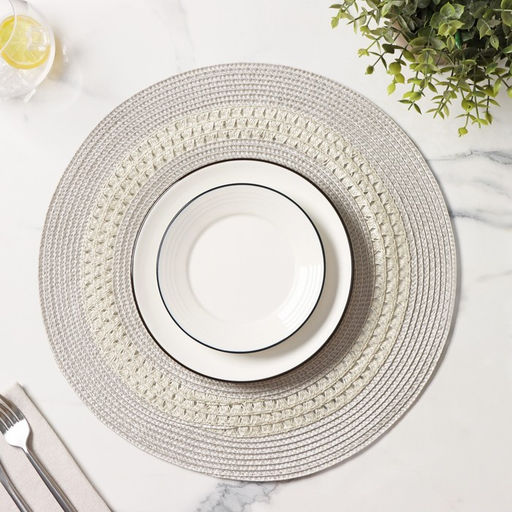 Салфетка сервировочная на стол Доляна «Оскар», d=38 см, бежевая