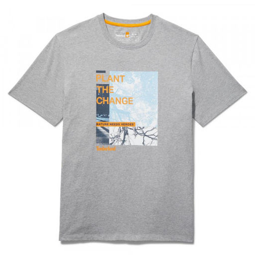 Мужская футболка Timberland SS NNH Front Graphic Tee Regular серая  фото 6