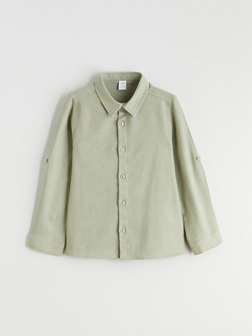 Basic Uzun Kollu Erkek ?ocuk G?mlek