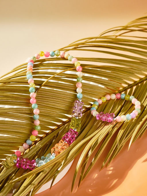 Цена за 2 шт. Набор детский «Выбражулька» 2 предмета: бусы, браслет, мармеладные мишки, d=5 см цветной