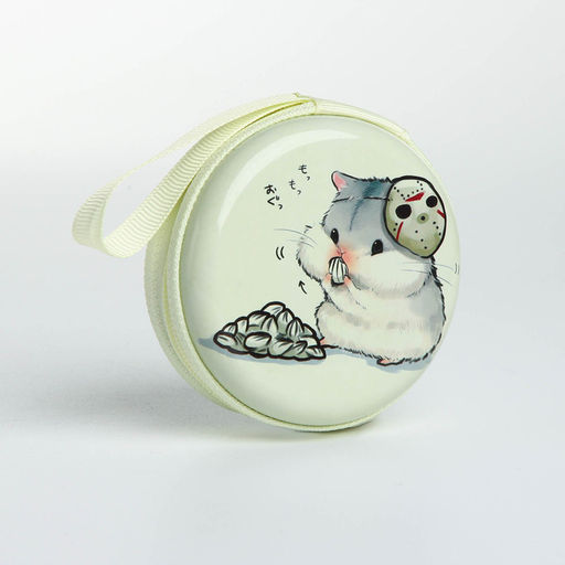 Футляр для монет, наушников «Хомячок», на молнии, белый