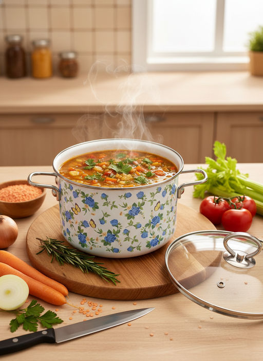 Кастрюля 4,0л цил. Summer Time 1SD205S белосн