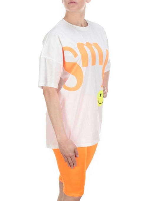 KD-792 WHITE/ORANGE Костюм-двойка женский 7986 TREND