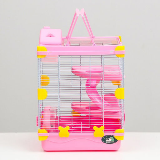 Клетка для грызунов Пижон, 31 х 24 х 46 см, розовая  фото 2