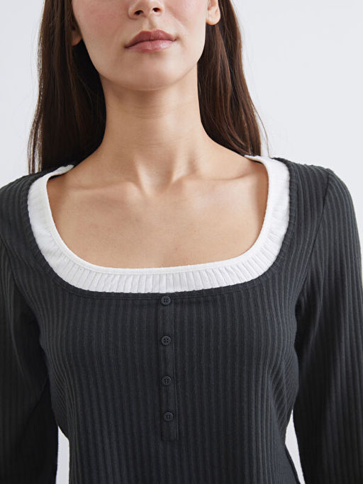 Kare Yaka Kad?n Pijama Tak?m?