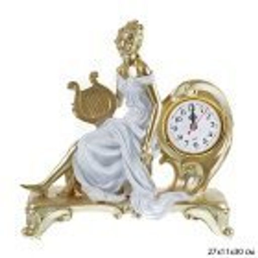 Часы статуэтка Дама с арфой 27х11х30 см / 28-679 /уп 12/ - ГалеонТрейд фото 4