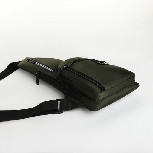 Сумка-слинг мужская из текстиля, цвет хаки - Simaland фото 5