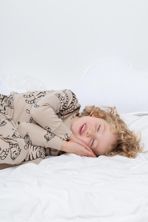 К 1552/24/темно-бежевый,тигры пижама д/дет яс