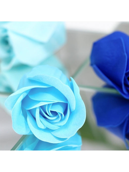 Мыльные розы, синие оттенки, набор 12 шт. - SB BEAUTY фото 6