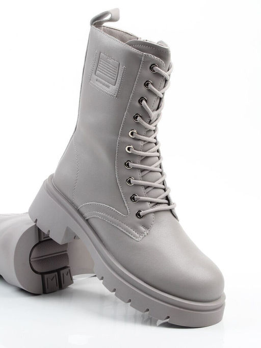 04-PAX86-5Z LT. GRAY Ботинки зимние женские (натуральная кожа, 100% шерсть)