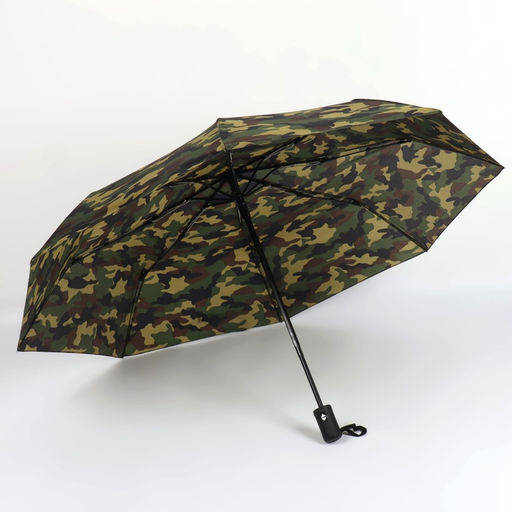 Зонт автоматический «23 февраля», эпонж, 3 сложения, 8 спиц, R=48/55 см, d=96 см, МИКС