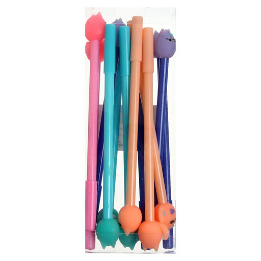 Цена за 12 шт. Ручка - прикол гелевая Calligrata Кошка, МИКС  фото 2