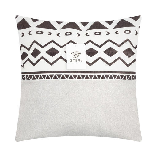 Наволочка декоративная Этель Орнамент цвет серый 45 х 45 см, 100% п/э  фото 5