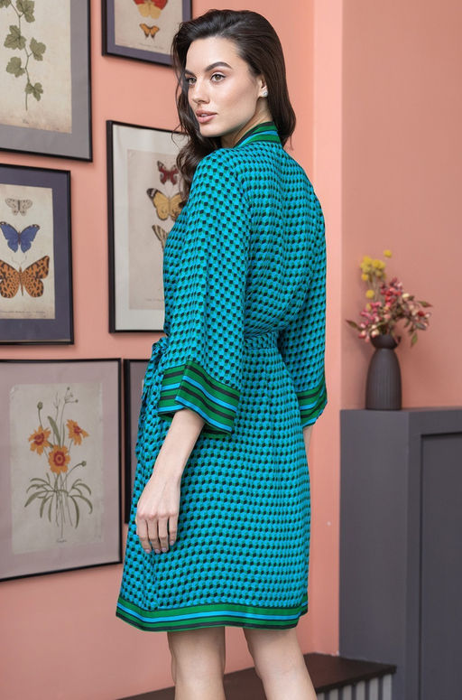 Короткий запашной халат Mia-Amore с рукавами длиной 7/8 фото 2