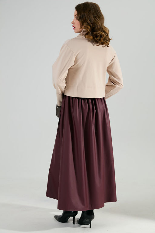 Платье NIKVA н924-10 капучино и бургунди  фото 9