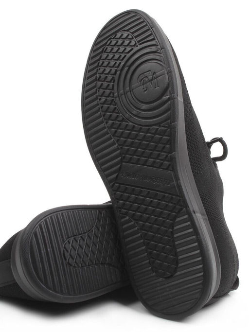 05-9074-1H BLACK Полуботинки летние мужские (текстиль)