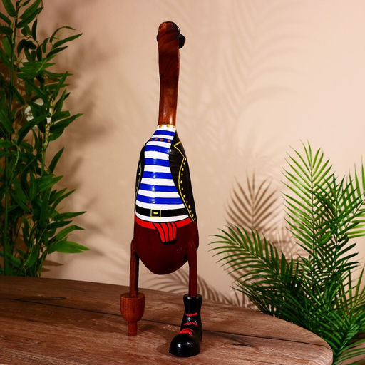 Сувенир «Утка - пират», 50 см, дерево