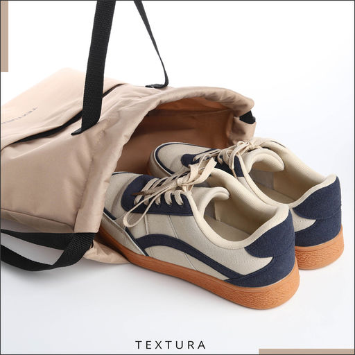 Мешок - сумка для обуви с карманом, TEXTURA, бежевый