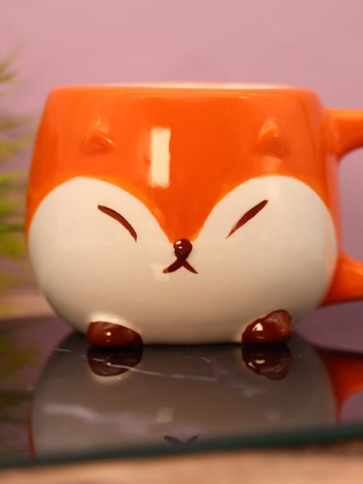 Кружка керамическая FOX, orange, 450 мл