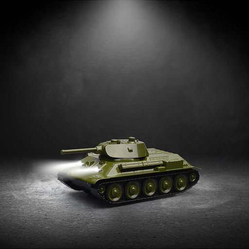 Машина металл свет-звук Уралвагонзавод Т-90 Танк Т-34 12 см, (зеленый)