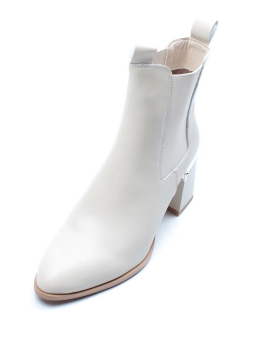 01-PCT161-2 BEIGE Ботинки Челси демисезонные женские (натуральная кожа, байка)