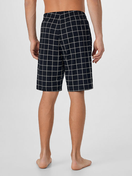 Шорты мужские домашние черные в клетку