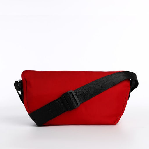 Сумка молодёжная на молнии, цвет красный