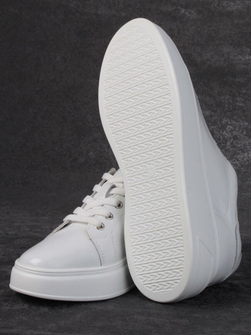 05-PDD215-2 WHITE Кроссовки женские (натуральная кожа)