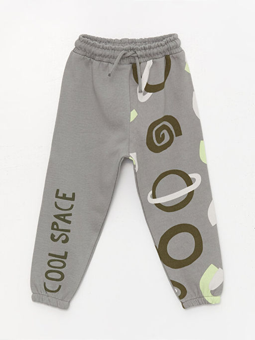 Beli Lastikli Bask?l? Erkek Bebek Jogger E?ofman Alt