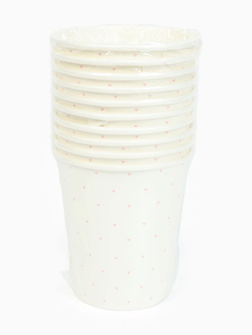 Цена за 10 шт. Стакан одноразовый бумажный «С Днём рождения», белый, 250 мл